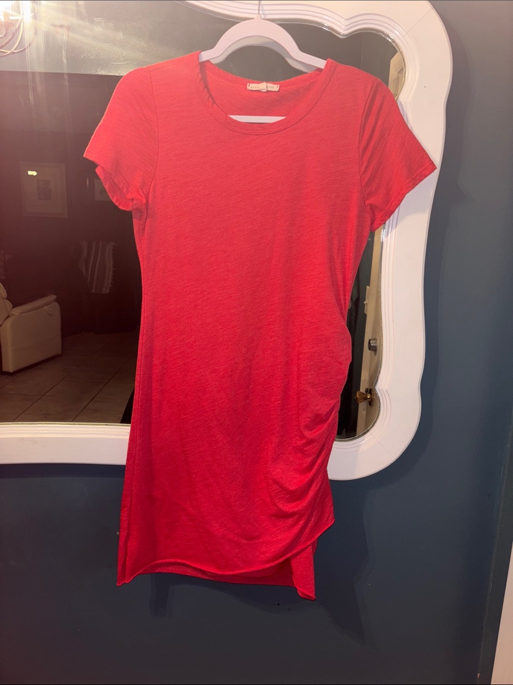 Women’s coral Short-Sleeve Knit Dress